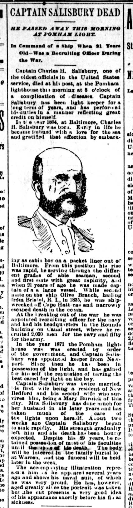 CAPTAIN SALISBURY DEAD